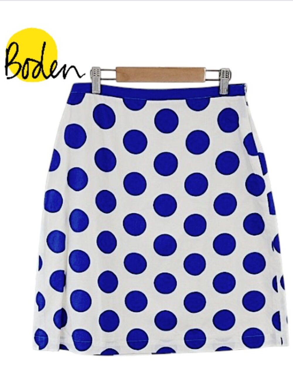 Boden Cotton A-Line Polka Dots